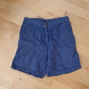 Epic Linen Shorts EU Made Small Chambray Blue